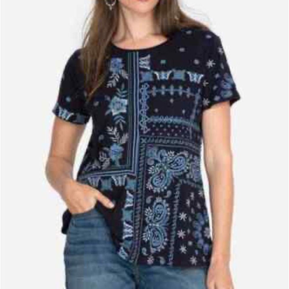 Johnny Was Embroidered Top Size XS